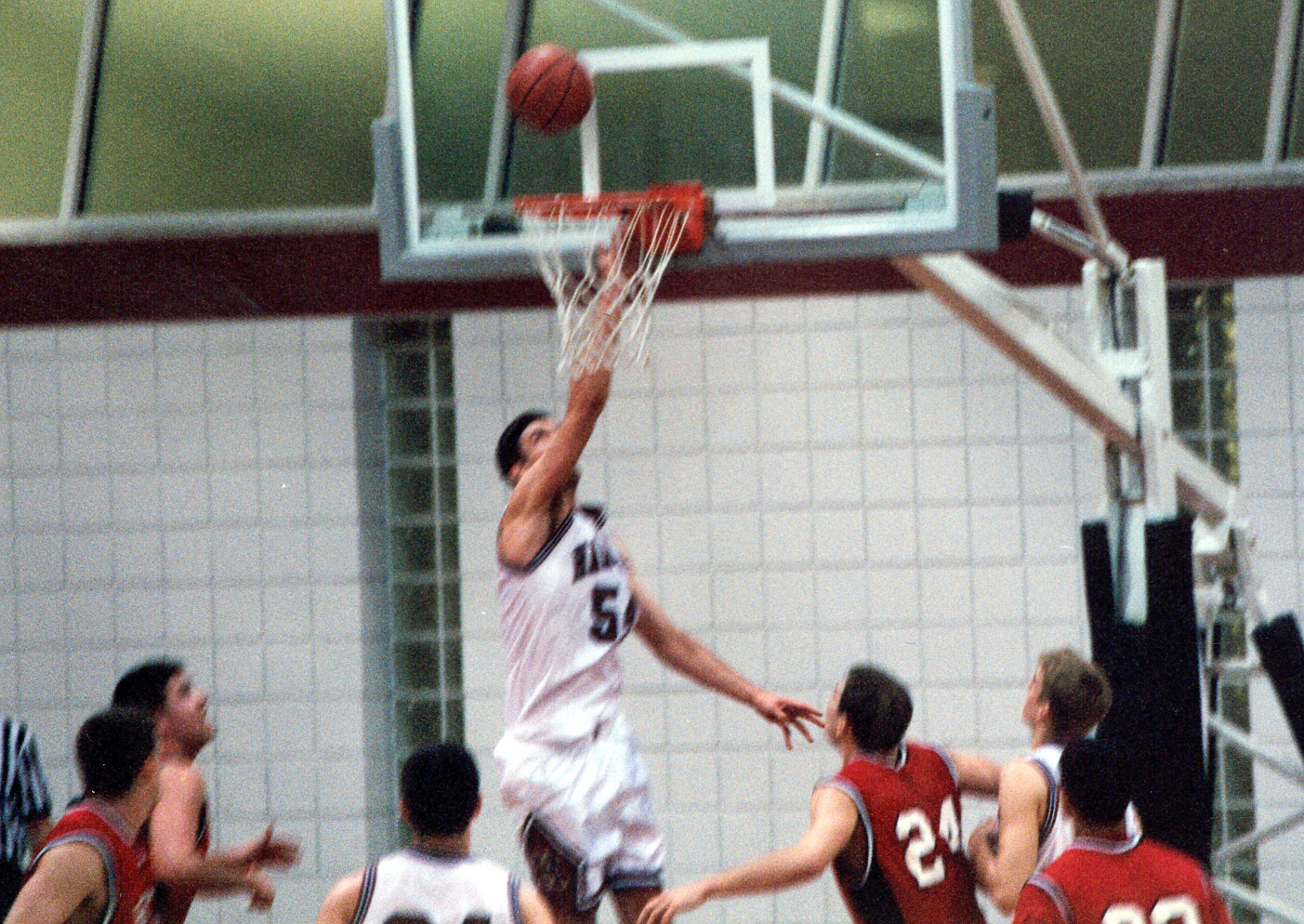 Brian Sigafoos finishing at the rim for Harvard